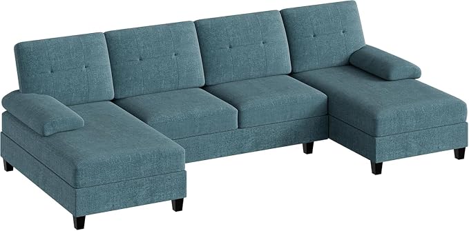 U-Shaped Sectional Couches for Living Room, 4 Seat Sofa - Image 3