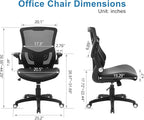 Office Chair Ergonomic Desk Chair, Computer PU Leather Home Office Chair - Image 3