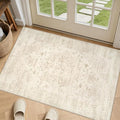 Washable Area Rugs 2x3: Living Room Bedroom Carpet Beige/Brown | Vintage Boho by Luxturiy