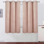 Blush Thermal Blackout Curtains/38 x 63 Inch/Set of 2 Panels Room Darkening by Lemomo
