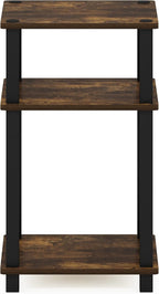 Furinno JUST Side Table, 3-Tier Open Shelf End Table, Toolless Assembly Night - Image 6