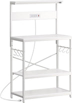 SUPERJARE Bakers Rack with Power Outlets, Microwave Stand, 31.5 X 16.5 Inch by SUPERJARE
