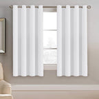 H.VERSAILTEX White Window Curtains 63 Inch Length Thermal Insulated Window by HVERSAILTEX