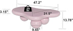 47.2" Cloud Coffee Table with 3 Ball Legs, Modern Irregular Center Table - Image 2