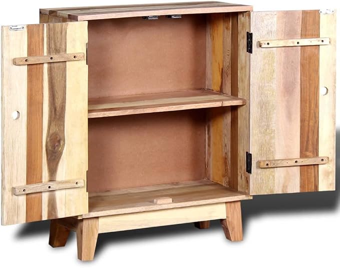 Sideboard Cabinet with 2 Doors, Reclaimed Wood Storage Console Table - Image 7