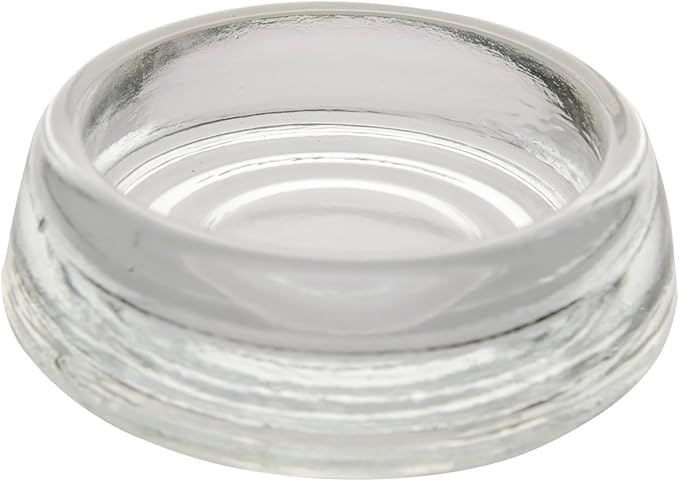 Heavy-Duty Clear Glass Coasters – Floor Protectors by Unknown