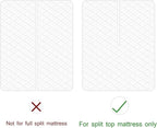 Split Top King Mattress Pad Waterproof Protector, Quilted Mattress Cover Fitted - Image 5