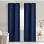 MIULEE Navy Blue Back Tab Blackout Curtains 52x84 Inch Length 2 Panels Set | by MIULEE