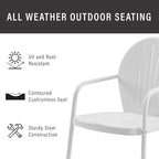 Crosley Furniture Griffith Outdoor Chair, Retro Metal Patio Chairs - Image 7