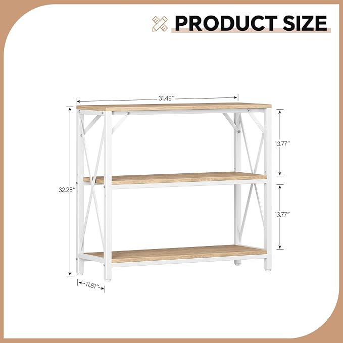 Homeiju Console Table 31.5" Width, 3-Tier Entryway Table - Image 3