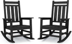 KINGYES Oversized Outdoor Rocking Chair Set of 2, All-Weather Patio Rocking by KINGYES