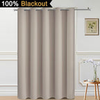 Yakamok Natural 100% Blackout Patio Door Curtain Panels W70 x L84, 1 Panel | - Image 2