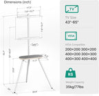 White Metal Tripod Easel TV Stand - Image 7