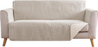 Beige Loveseat Covers for 2 Cushion Couch, Water-Repellent Covers for Sofa Couch by Pamhaven
