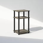 Furinno JUST Night Stand, 3-Tier Turn-N-Tube Nightstand, Toolless Bedside Table - Image 6