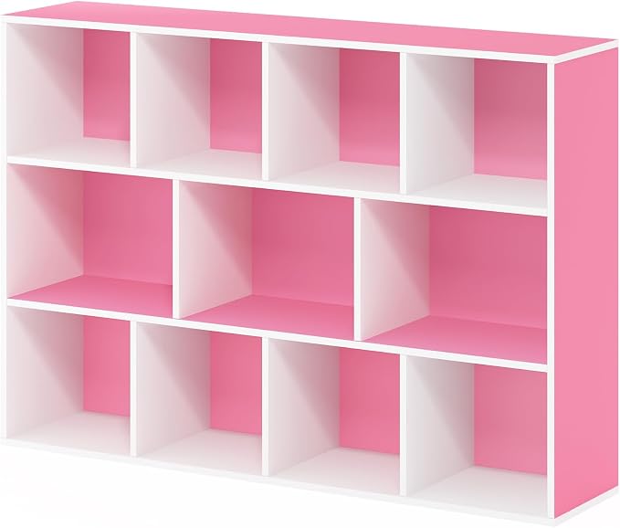 Furinno LUDER Book Shelf, 11-Cube Bookshelf, Reversible Bookcase, 9.4 x 29.1 x - Image 7