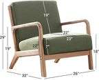 ANJ Mid Century Modern Accent Chair, Comfy Fabric Reading Chair - Image 2