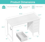 Lufeiya White Computer Desk - Image 3