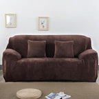vctops 4 Seater Velvet Plush Stretch Sofa Slipcover 1-Piece Sofa Cover by vctops