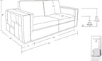 Blackjack Furniture Catania Modern Top Grain Italian Leather Sofa Set - Image 12