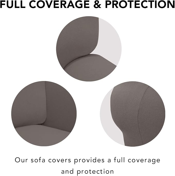 PureFit Stretch Loveseat Covers Fleece Couch Covers - Image 3