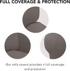 PureFit Stretch Loveseat Covers Fleece Couch Covers - Image 3