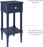 Linon Raleigh Navy Small Accent Table - Image 11