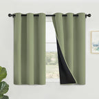 SimpleHome Sage 100% Blackout Curtains Room Darkening Living Room 45 Inch | by SimpleHome