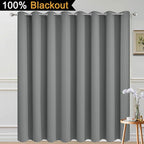 Yakamok Dove Grey Blackout Patio Door Curtain Panels W100 x L108, 1 Panel | - Image 2