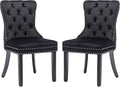 KCC Velvet Dining Chairs Set of 2, Upholstered High-end Tufted Dining Room Chair by KCC
