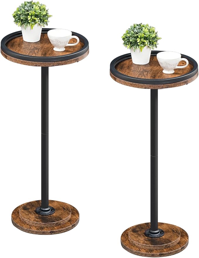 HOOBRO Small Round Side Tables, Drink Tables, Coffee Martini Tables by HOOBRO