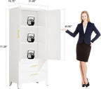 erosoei 71" H Metal Pantry Storage Cabinet, Office File Cabinets - Image 2