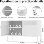 White Metal Storage Cabinet - Image 2