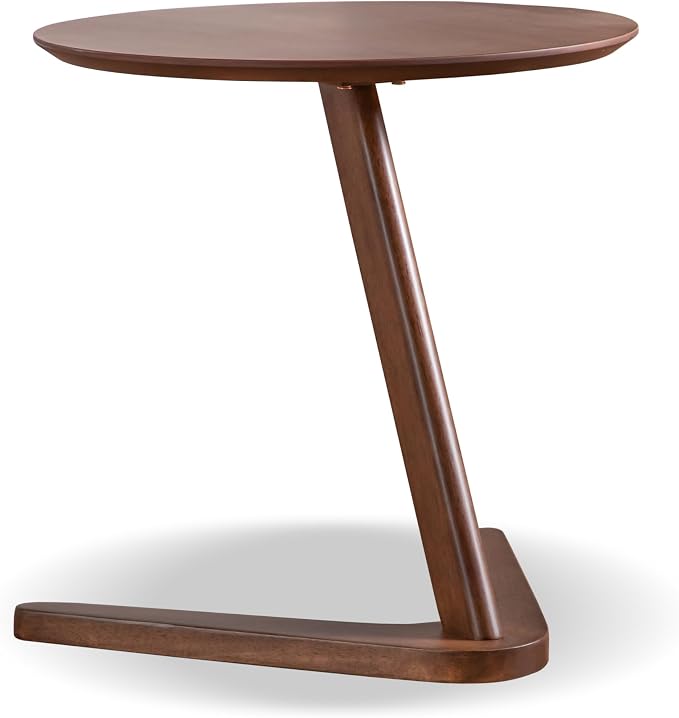 Furniture of America Lucian Mid-Century Modern Solid Wood 2 Piece Brown Round - Image 12