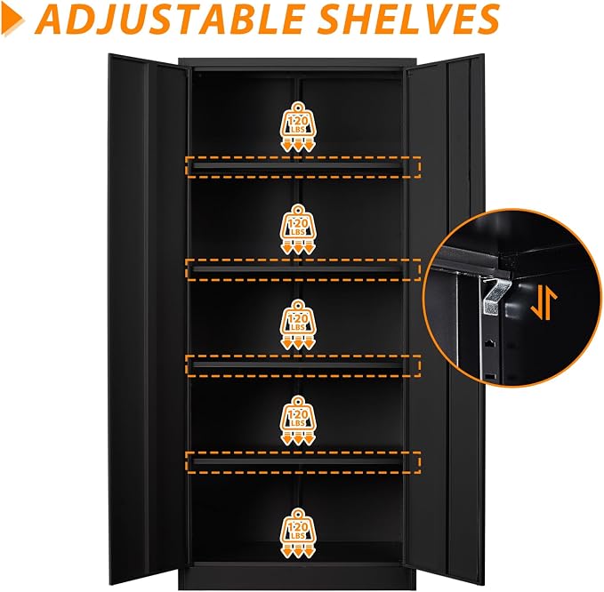 72" Tall Metal Storage Locking Cabinet - Image 4
