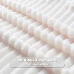 NEWCOSPLAY Fleece Ribbed Cozy Throw Blanket - Image 7