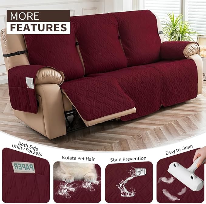 Genina Waterproof Reclining Couch Cover - Image 3