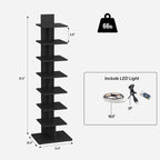TUTOTAK Narrow Bookshelf, 8-Tier Bookcase - Image 2