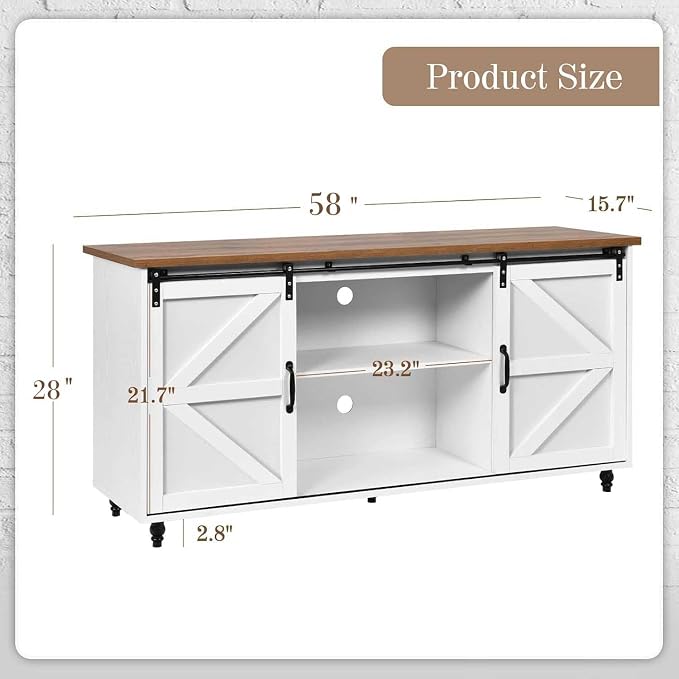 4ever2buy Farmhouse Coffee Bar Cabinet - Image 2