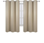 Blackout Curtains 40 x 63 inch/Beige Curtains Set of 2 Panels/Thermal Insulated - Image 2