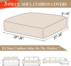 LA MEACK Couch Cushion Covers Seat Cushion Cover Stretch Couch Cover Separate - Image 6