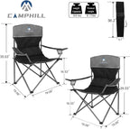 Camping Chair Set of 3, Outdoor Folding Camping Chairs - Image 4
