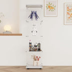 Display Cabinet with Glass Door and Lock, 4-Shelf Fast Installation Curio - Image 6