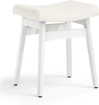 LUE BONA Solid Wood Vanity Bench Stool, 17.3" H Ergonomic Saddle Stool - Image 7