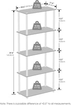 Furinno Turn-N-Tube Book Shelf, 5-Tier Bookshelf, Bookcase - Image 3