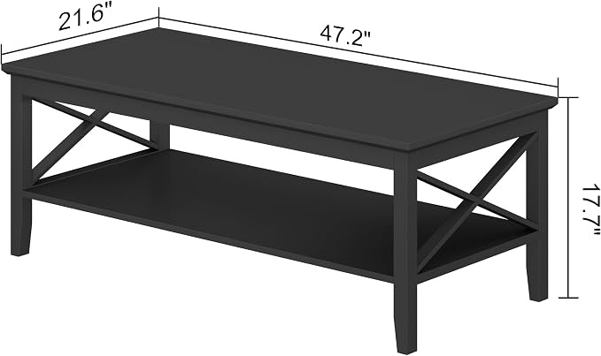 ChooChoo Coffee Table with Thicker Legs, 47 inch - Image 2