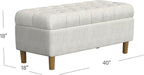 Homepop Home Decor | Tufted Ainsley Button Storage Ottoman Bench - Image 3