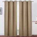Natural Thermal Blackout Curtains/38 x 84 Inch/Set of 2 Panels Room Darkening by Lemomo