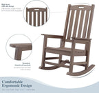 Psilvam Oversized Outdoor Rocking Chair Set of 2, Porch Rocker - Image 5