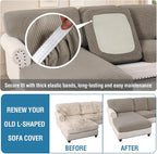 H.VERSAILTEX 2025 New Sectional Couch Covers 6 Pieces Stretch Sofa Covers - Image 6